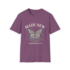 Made New Butterfly T-Shirt — 2 Corinthians 5:17 Christian Faith Tee