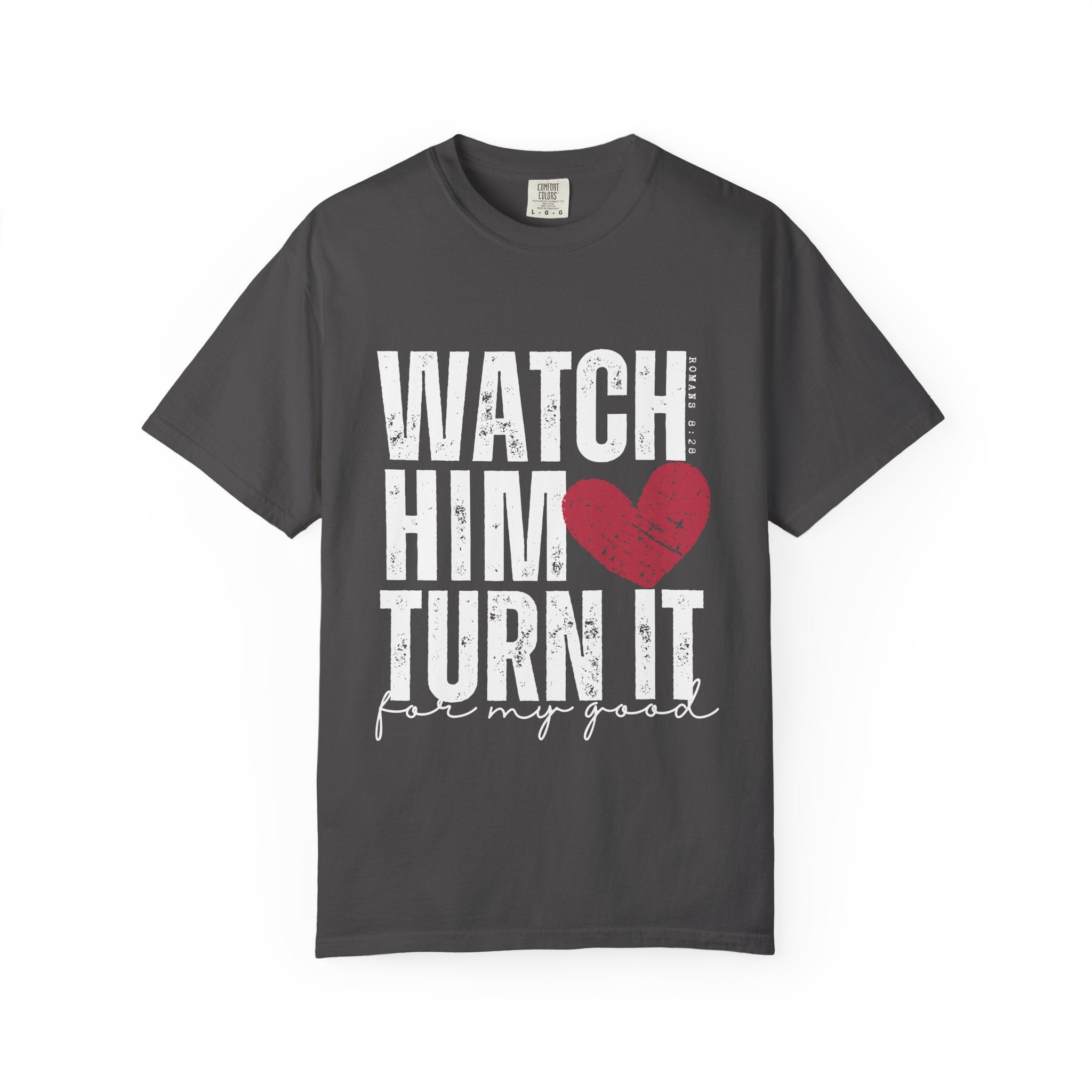 Heart Chest T-Shirt — Distressed Red Heart Pocket Tee