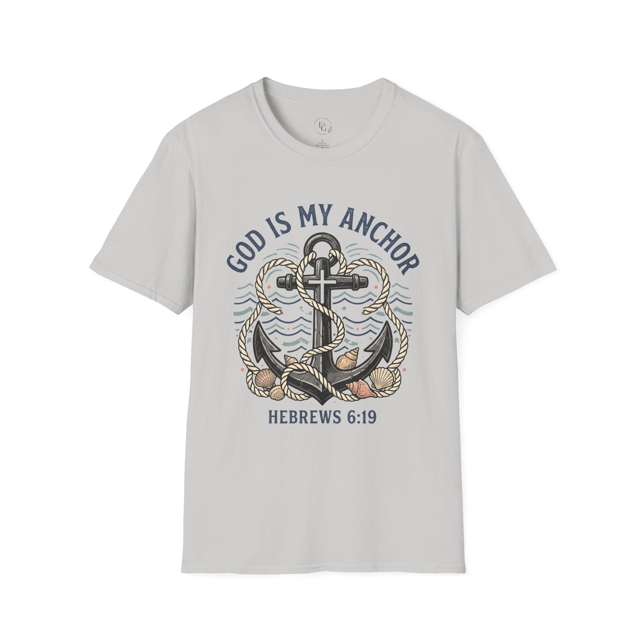 God Is My Anchor T‑Shirt — Christian Anchor Design (Hebrews 6:19)