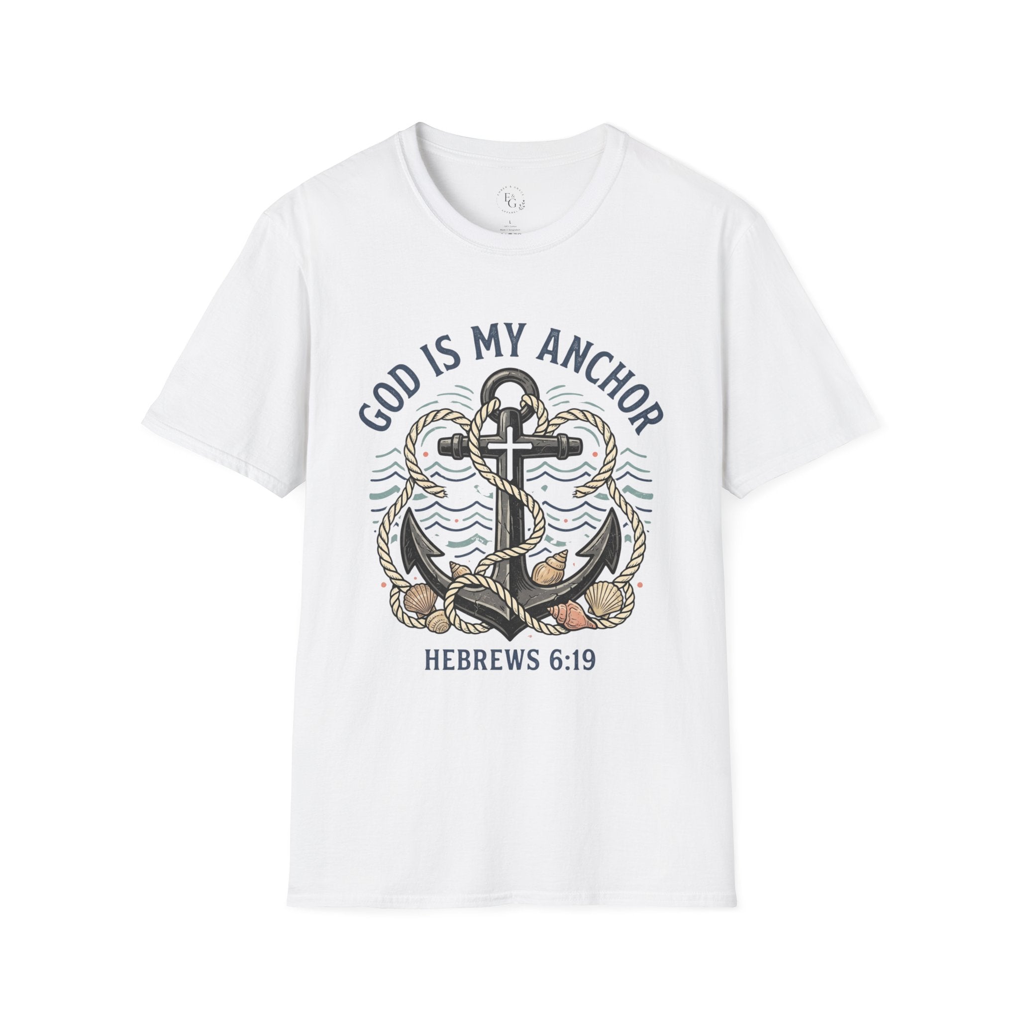 God Is My Anchor T‑Shirt — Christian Anchor Design (Hebrews 6:19)