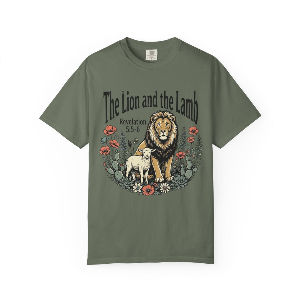 The Lion and the Lamb T-Shirt – Christian Scripture Tee (Revelation 5:5-6)