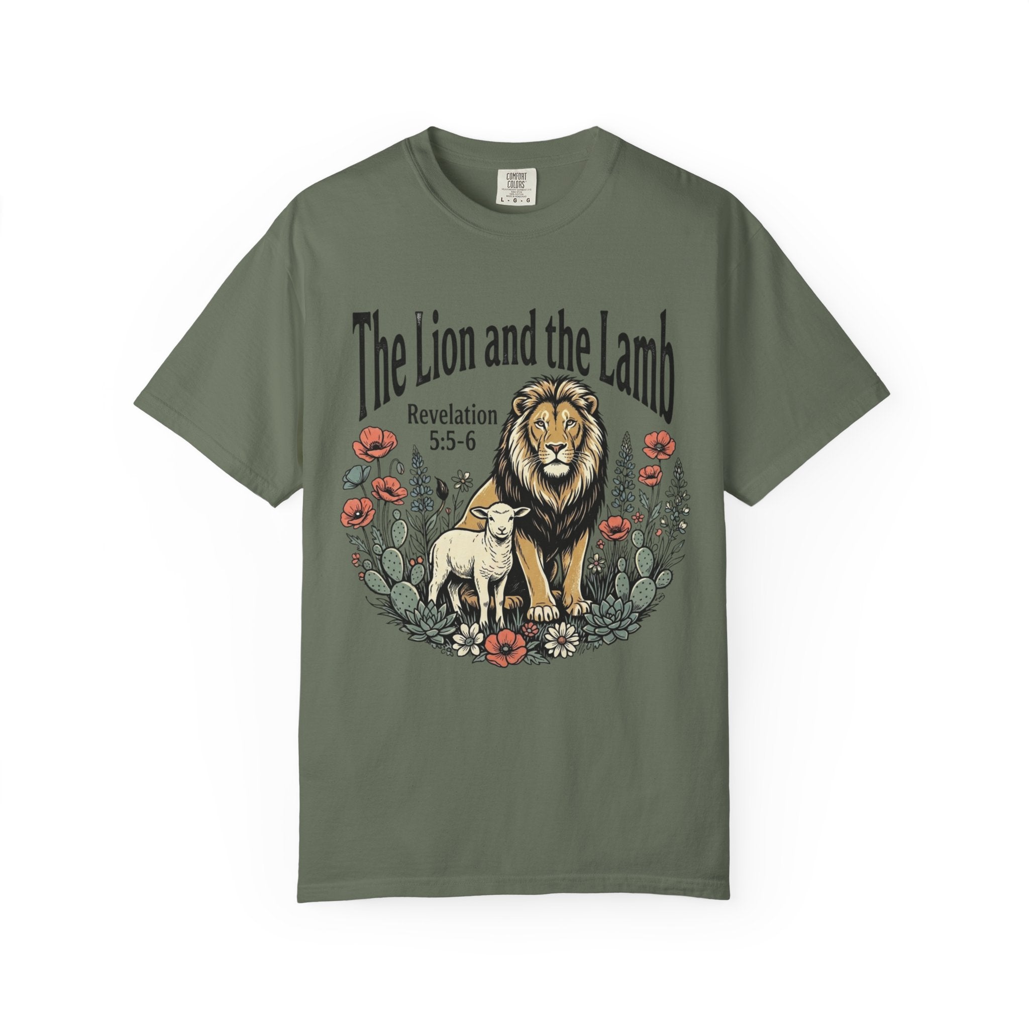 The Lion and the Lamb T-Shirt – Christian Scripture Tee (Revelation 5:5-6)