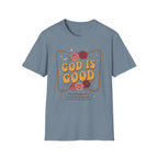 God Is Good Floral T-Shirt — Retro Inspirational Christian Tee