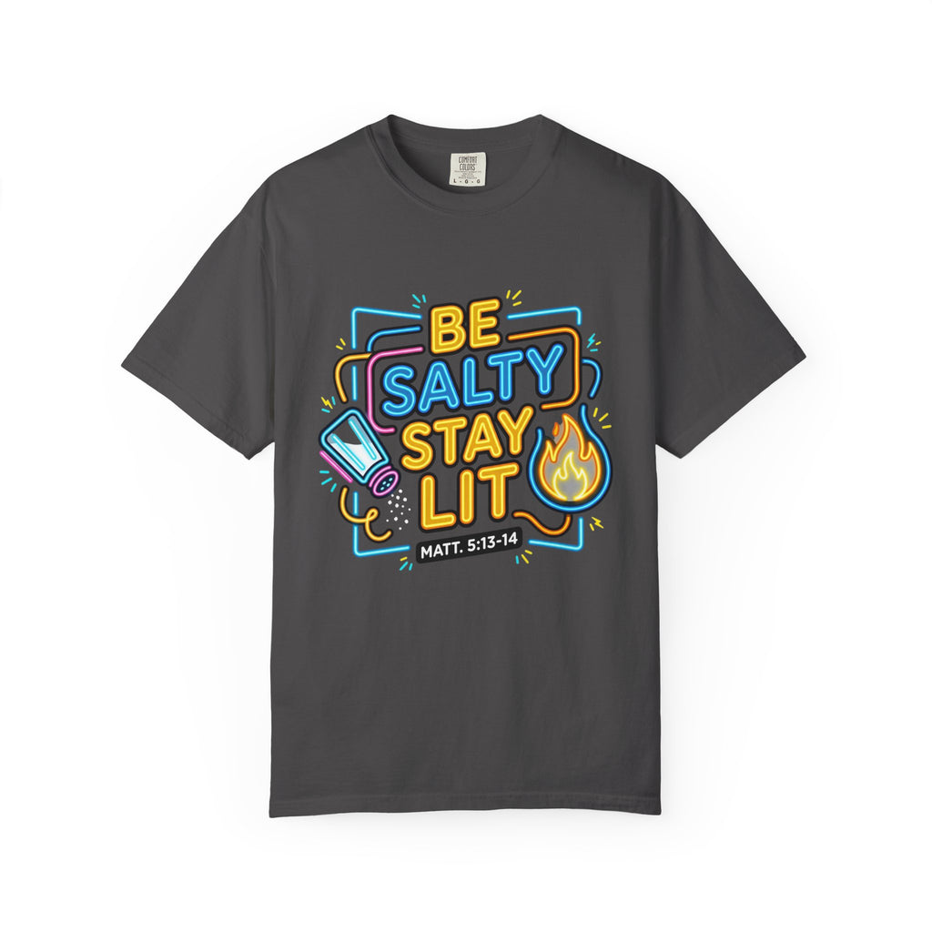 Be Salty Stay Lit T-Shirt — Christian Youth Graphic Tee (Matt. 5:13–14)